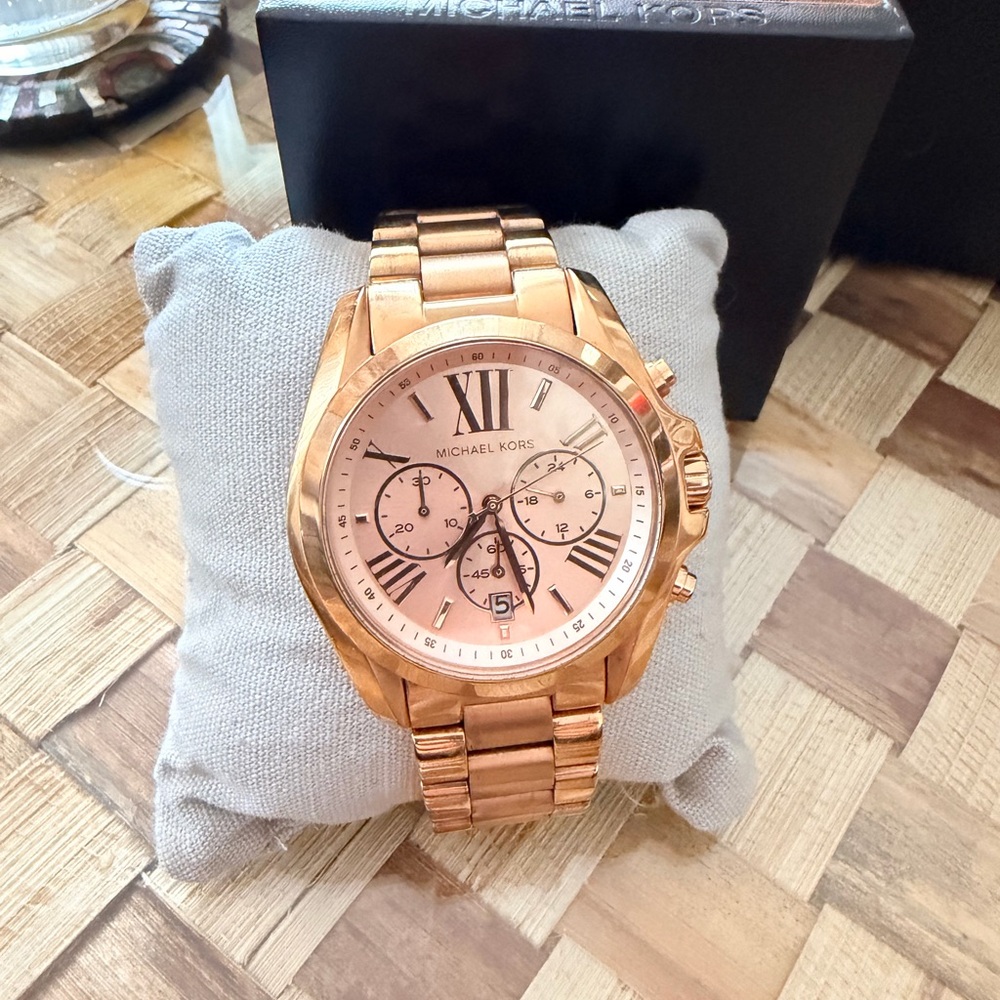 Michael Kors Rose Gold Chronograph Bracelet Watch